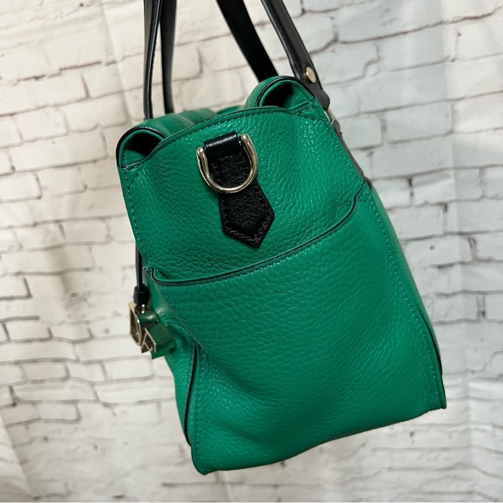 DIANE Von FURSTENBERG Spring Green LEATHER CONVERTIBLE Crossbody SATCHEL BAG - Picture 7 of 16